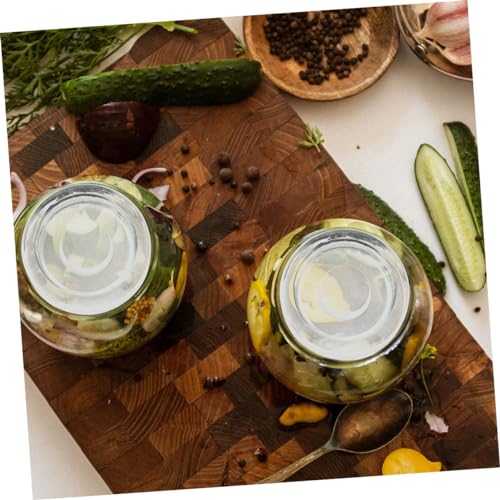 4pcs Fermentation Kit Mason Jar Lids Airtight Lids Glass Weights for Pickle Jars