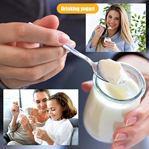 50Pcs Yogurt Jar Lids Set, Yogurt Container Lids Clear Plastic, Reusable Replacement Food Storage Lids for Yogurt Jar Sealing Rings Wide Mouth Storage(2.6inch) - color: White-50
