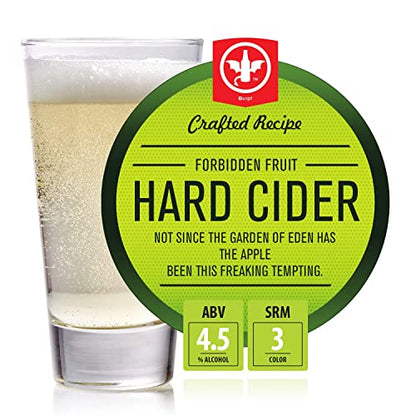 Hard Cider Kit w/Bottles – NO AIRLOCK OR SIPHON REQUIRED – Conical Fermenter Eliminates Sediment and Makes Wicked-Good Home Made Hard Cider - 2 Gal. Hard Cider Recipe included