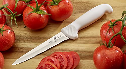 Mercer Culinary Ultimate White 5" Wavy Edge Utility Knife - style: Wavy Edge Utility Knife 5 Inch