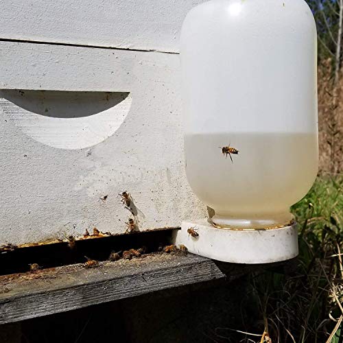 Bee Feeder Entrance Feeder Beehive Honey Feeder Hive Beekeeper Tool Drinking Water Beekeeping Equipment with Lids by Blue_Stone