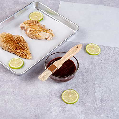 Restaurantware Pastry Tek 8.4 Inches Buttering Brush 1 Boar Bristles Pastry Brush - Hardwood Handle Built-In Hanging Hole Wood Basting Brush Sturdy Ferrule For Glazing And Basting - size: 8 1/2"