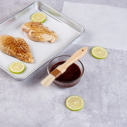 Restaurantware Pastry Tek 8.4 Inches Buttering Brush 1 Boar Bristles Pastry Brush - Hardwood Handle Built-In Hanging Hole Wood Basting Brush Sturdy Ferrule For Glazing And Basting - size: 8 1/2"
