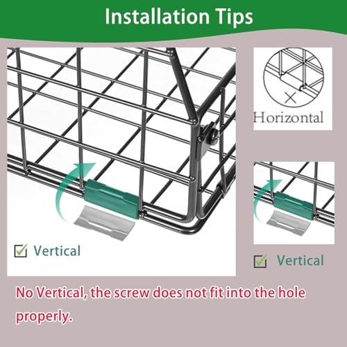 Jakyitvi 4 Pack Stackable Wire Baskets with Fixed Wooden Top, Vegetable Fruit Storage Bins for Onion Potato Snack, Pantry Baskets for Kitchen Cabinet Countertop, Pantry Organizers and Storage Rack - size: 4 Pack with Wooden Top