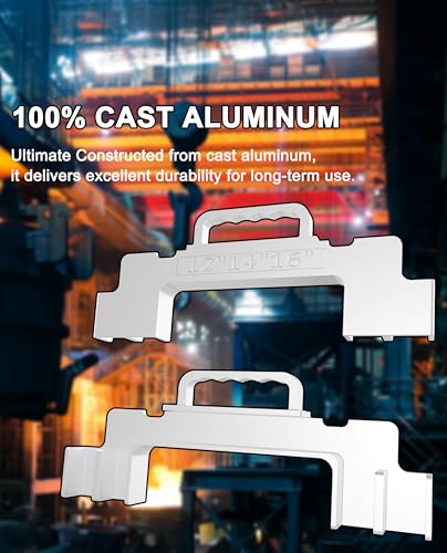 2 PCS Framing Tools, 12", 14"16" On Center Layout framing Spacing Tool, Cast Aluminum Layout Jig for Walls, Roofs, Floors, Ladders, Decks for Man.