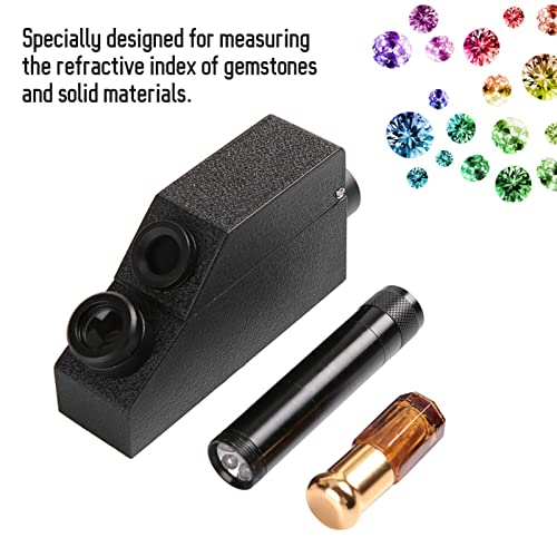 RHG181 Diamond Tester, 1.30-1.81 Jewelry Refractometer, Portable Gem Tester for All Stones Refractometry Testing Tools