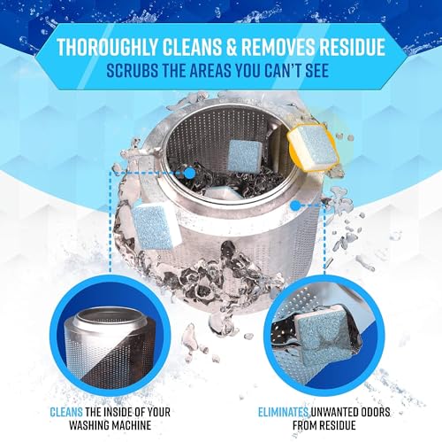 Washer Dishwasher Disposal & Coffee Cleaner Tablets - 96 Tabs Includes ACTIVE Washing Machine Cleaner, Dishwasher, Disposer, Coffee Maker Descale Tabs - Deep Clean & Refresh Appliance - 1 Year Supply - style: 96 Tablets Appliance Cleaning Bundle - Coffee