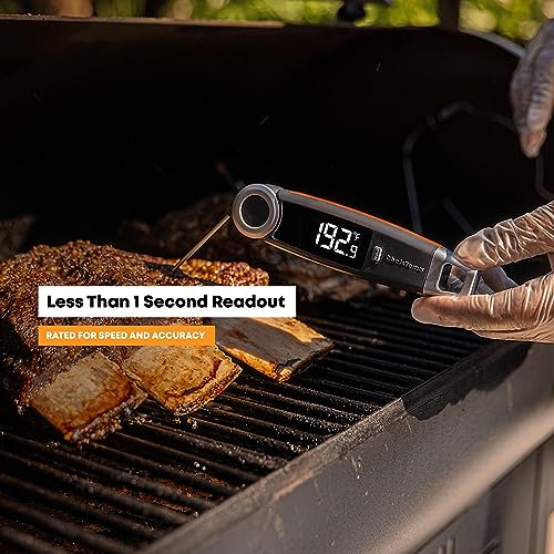 Finaltouch X10 Instant Read Digital Meat Thermometer NSF Certified Waterproof Professional for Cooking Grilling BBQ Baking Candy Oil with Rotating Probe and Backlit Display (Tangerine Tart) - color: Tangerine Tart
