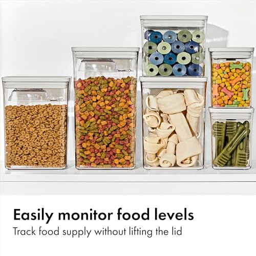 OXO Pet POP Container with Scoop — 6.0 Qt/5.7 L - color: Whisker Gray, size: 6 Qt