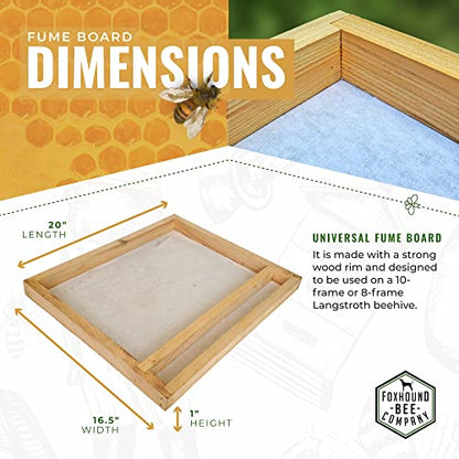 Foxhound Bee Co Universal Solar Fume Board: A Beekeepers Practical Solution for 8-Frame and 10-Frame Honey Harvesting