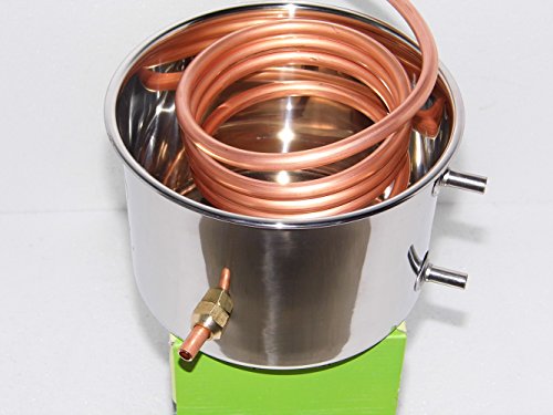OLizee® 8 Gal Stainless Steel Water Alcohol Distiller Copper Tube 30L Still Spirits Boiler Home Brewing Kit with Thumper Keg