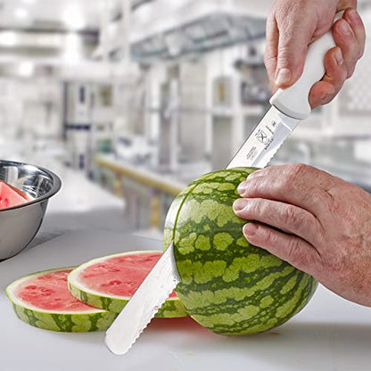Mercer Culinary Ultimate White 12" Wavy Edge Slicer Knife - style: Wavy Edge Slicer Knife 12 Inch
