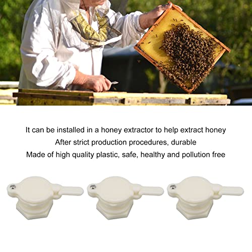 3Pcs Honey Gate Valve, Beekeeping Honey Gate Valve Plastic Bee Honey Bucket Tap Beekeeping Integrated Honey Gate Extractor for Beekeeping