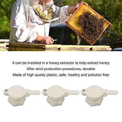 3Pcs Honey Gate Valve, Beekeeping Honey Gate Valve Plastic Bee Honey Bucket Tap Beekeeping Integrated Honey Gate Extractor for Beekeeping