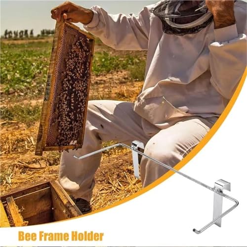 Beehive Frame Holder Reliable Bee Hive Frame Grip Beekeeping Frame Stand Supplies Tools Hive Support Bracket Rack Sturdy Garden Accessories Silver for Beekeeper Beekeeping