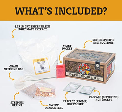 Craft a Brew - Beer Recipe Kit - Orange Golden Beer - Home Brewing Ingredient Refill - Beer Making Supplies - Includes Hops, Yeast, Malts, Extracts - 5 Gallons - color: O.G. Orange Golden Beer