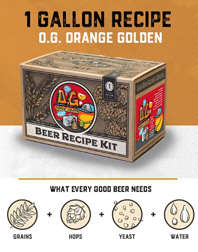 Craft A Brew Recipe Kit - Orange Golden Refill - 1 Gallon - Ingredients for Home Brewing Beer - color: O.G. Orange Golden