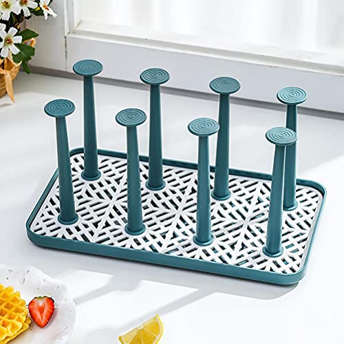Cup Drying Rack, Bottle Drying Rack Stand Cup Drying Rack with Drain Tray Mug Tree Holder Bottle Drainer Stand for Kitchen (#2)