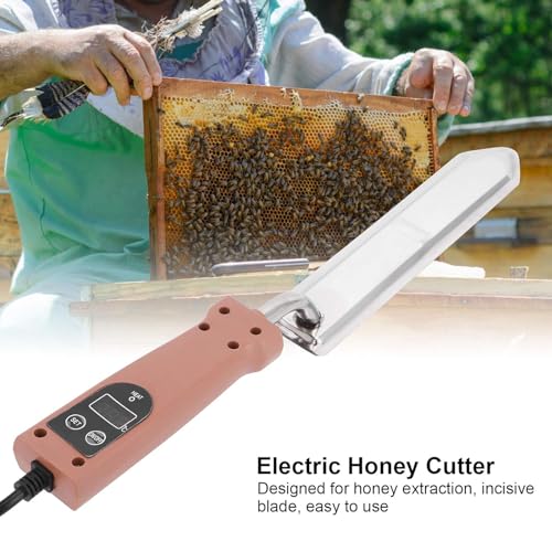 Electric Honey Uncapping Knife, Electric Heating Honey Scraper with Memory Function, 50-180℃ Temperature Control and Uncapping Fast, Durable Stainless Steel and Easy To Maintain, for Beekeeper
