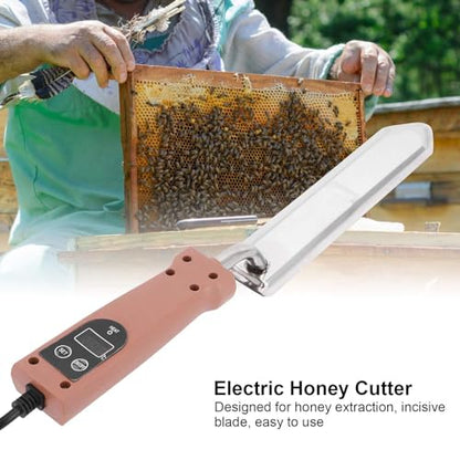 Electric Honey Uncapping Knife, Electric Heating Honey Scraper with Memory Function, 50-180℃ Temperature Control and Uncapping Fast, Durable Stainless Steel and Easy To Maintain, for Beekeeper