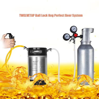 2.5 Gal Rubber Handle Corney Beer Keg 9.5L Premium Stainless Steel Homebrew Growler Leak Proof Lid Soda Barrel Home Brew