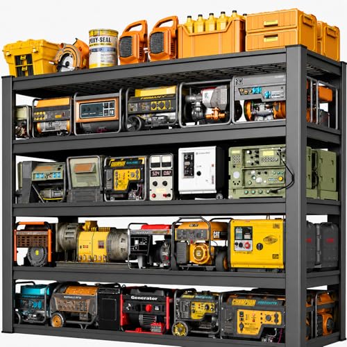Heavy Duty Garage Shelving Unit 62 W x 27 D x 78 H, 5 Tier Metal Storage Shelves, Upgraded Steel Structure, Rack for Basement, Shop, Warehouse, Pantry - size: 62W x 27D x 78H