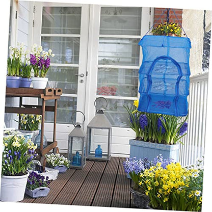 Drying Net Rack Multi-Layer Hanging Basket Dryer for Fish Fruits and Vegetables Sturdy Mesh Construction for Quick Drying Space-Saving Design Height