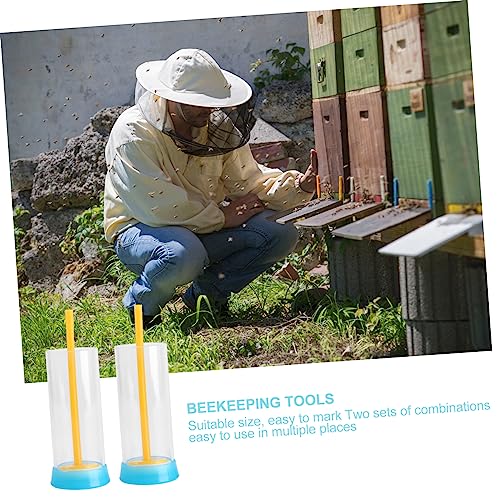 BESPORTBLE 2pcs Queen Mark Bottle Beekeeping Equipment Beekeeper Accessories Marking Tube Random Color