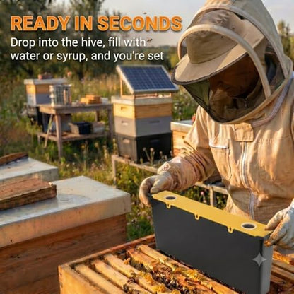 4 Pack 6.5L Bee Hive Feeder, Bee Frame Feeder, Deep Frame Water Feeder, Bee Feeder for Beekeeping Supplies Equipment Tools (Yellow, 4 Pack 6.5L) - color: YELLOW, size: 4 Pack 6.5L
