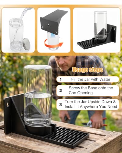 Beehive Beekeeping Water Dispenser for Bees Butterflies Hummingbirds | Bee Watering Station, Wall or Tree Mounted, Black Nest Beekeeper Tools Outside, 2Pcs