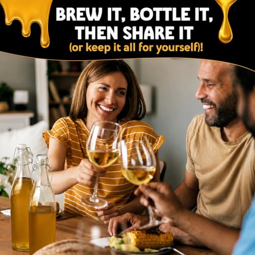 SPICED Mead Making Kit with Storage Bottles, Hydrometer & Extra Yeast Nutrients - Honey Wine Making Kit - Mead Kit Complete - Mead Supplies for 1 Gallon of Mead – Mead Brewing Kit - color: King's Reserve