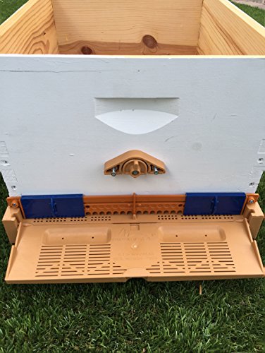 Apimaye Premium Screened Bottom Board 10 Frame Langstroth for Wood Hives with Built in Pollen Trap and Pollen Drawer, Entrance Reducers and Ventilation System for Moisture Control