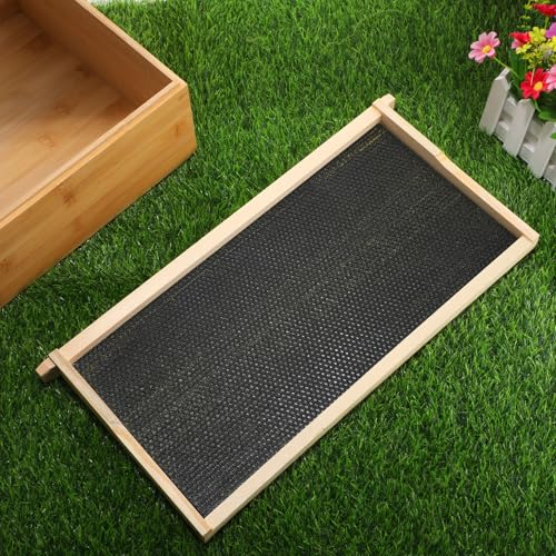 Yuntau 40 Pack Deep Beehive Frames and Foundations Beeswax Coated Food Grade Sheets Cedar Wood Unassembled Frames for Langstroth Deep Brood Boxes Easy to Assemble(Black,19 x 17.6 x 9.1 Inches) - color: Black, size: 19 x 17.6 x 9.1 Inches