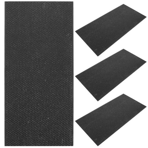 KICHOUSE 4pcs Beekeeping Tools: Wax Coated Foundation Sheets Beehive Equipment Beeswax Sheets for Beekeeping Furniture Polishing Wood Finishing, 16.7x8.4in, Black - color: Black