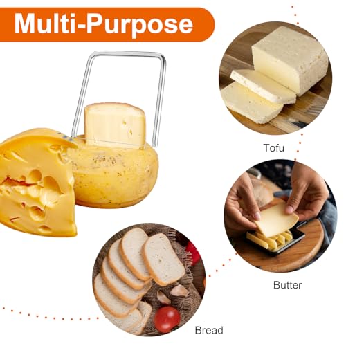 3 Pcs Cheese Slicer Wire Cheese Cutter Stainless Steel Block Butter Slicer Butter Cutter Tool (1 Y-Type & 2 U-Type)