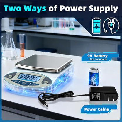 Lab Scale 5000g x 0.01g,13 Unit 0.01g Accuracy High Precision Digital Analytical Balance, Electronic Laboratory Precision Gram Scale Digital Kitchen/Jewelry/Scientific Scale - size: 5000gx0.01g
