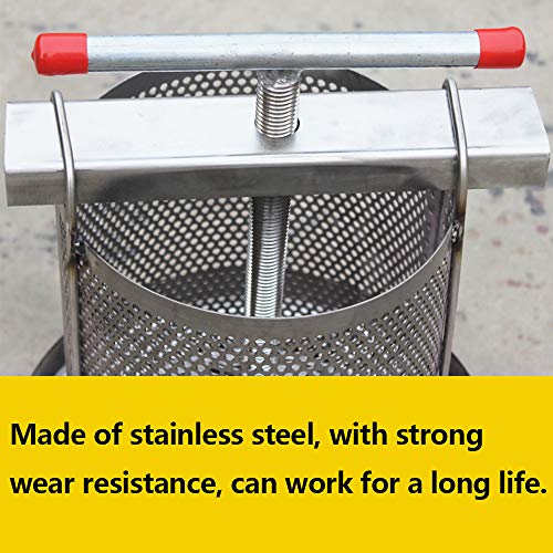 Honey Presser Beeswax Extractor Beekeeping Machine Stainless Steel Household Manual Honey Press Extractor Beekeeping Tool for Wine Honey and Juice Making (201 Stainless steel)