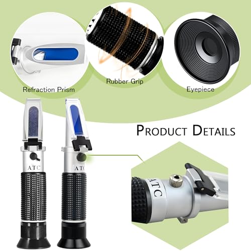 Sodium Chloride Refractometer,V·RESOURCING 0~28% Salt Analyzer Tester Salinometer for Food Salinity Measurement of Pickles - color: Sodium Chloride Refractometer( 0-28% )