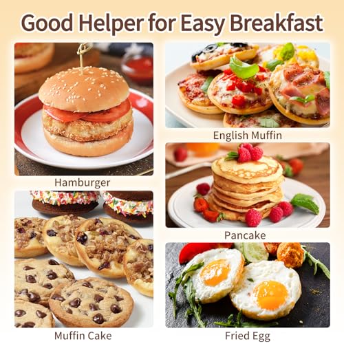 JOERSH 2-PK Air Fryer Egg Mold, 4 Inches Round Egg Bites Silicone Molds, Air Fryer Baking Pan Non-Stick for Breakfast Sandwiches, Hamburger Buns, Pancake, Jumbo Muffin Tops - color: Regular, 3 Cups