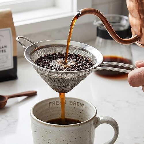 9 Pack Fine Mesh Strainer, OLULU Stainless Steel Cocktail Strainer Set with Handle for Tea, Coffee, Juice – Dishwasher Safe