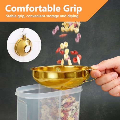 Canning Funnel, Stainless Steel Funnels for Kitchen Use, Wide-Mouth Funnel for Canning & Mason Jars, 2-Pack(Small and Large). Gold