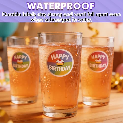 Koala Round Labels 1.5 Inch, Glossy Waterproof Printable Circle Stickers for Inkjet and Laser Printer, 400 Circle Labels for Brand Logo, Bottle, Jar