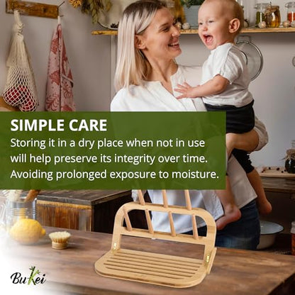 Bamboo Baby Bottle Drying Rack - Space Saving Bottle Dryer & Holder