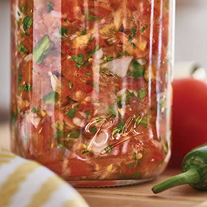 Ball Regular Mouth Quart (32oz) Canning Jars, 12 Pack, CLear - size: 12 Pack, style: Regular Mouth