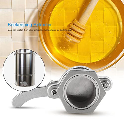 HEEPDD Stainless Steel Honey Extractor Gate Valve, Durable Metal Honey Tap for Harvesting and Bottling Stainless Steel Extractor Gate Valve, Nan Gardening