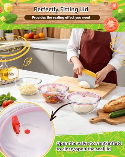 2 Pack Pizza Dough Proofing Container, 2000ML Glass Proofing Box with Clear Airtight Lid, Stackable Fermentation Storage for Dough Balls & Bread, Includes Cutter - color: Glass-2000ML