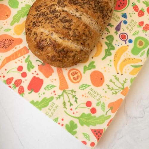 Bee's Wrap Beeswax Wraps for Food - 3 Pack of Assorted Beeswax Wraps - 2 Medium & Sandwich Wrap - Plastic Free Made in USA Reusable Natural Food Wrap - Garden Party - style: Lunch Pack Garden Party