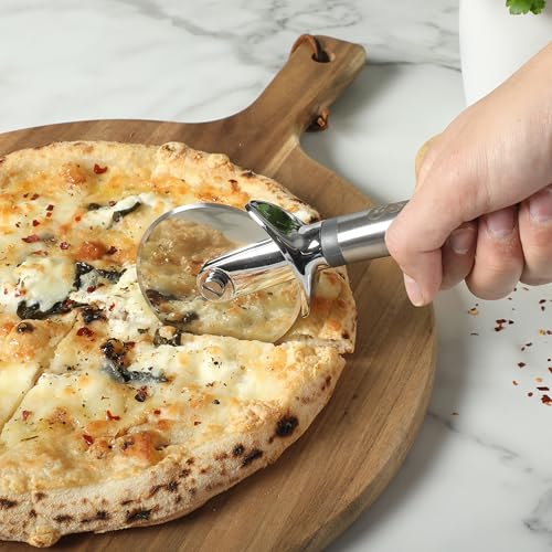 Oster Chadswyck 8.7” Pizza Cutter, Stainless Steel Pizza Wheel, Sharp Rolling Blade, Ergonomic Handle, Dishwasher Safe - color: Chadswyck (8.7" Pizza Cutter)
