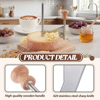 2 Pack Cheese Curler Wheel Replacement, Stainless Steel Cheese Shaver Blade for Rosettes, Tête De Moine, Rosettes, Chocolate & Butter Curls, Charcuterie Board Accessories