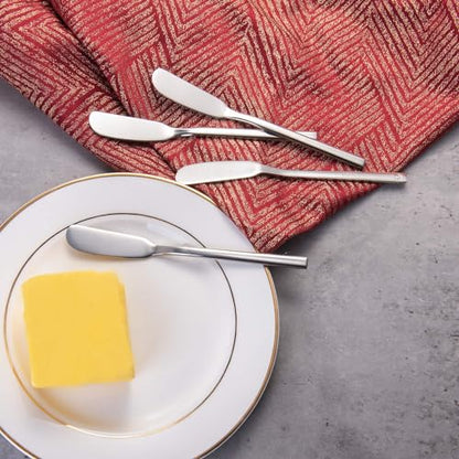 IMEEA Butter Knife Stainless Steel Butter Knife Spreader 6.5-Inch Cheese Spreaders, Set of 4